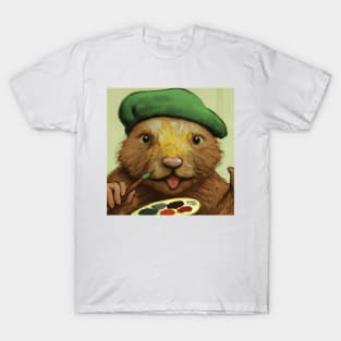 cute painter beaver T-Shirt